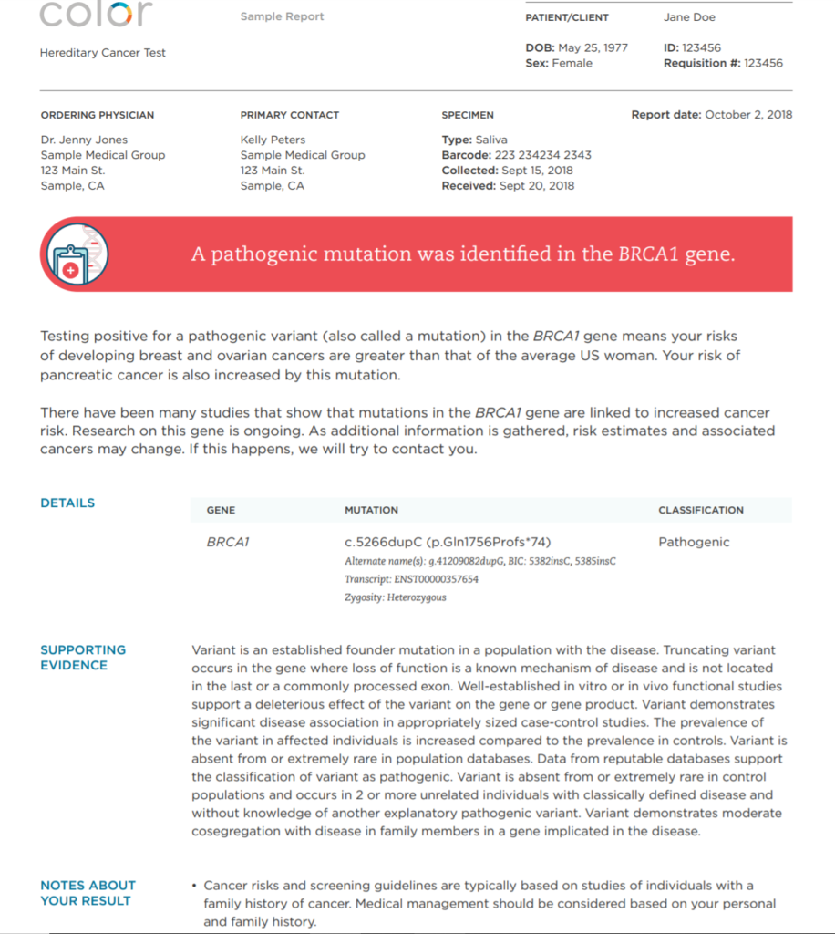 Color Hereditary Cancer Test