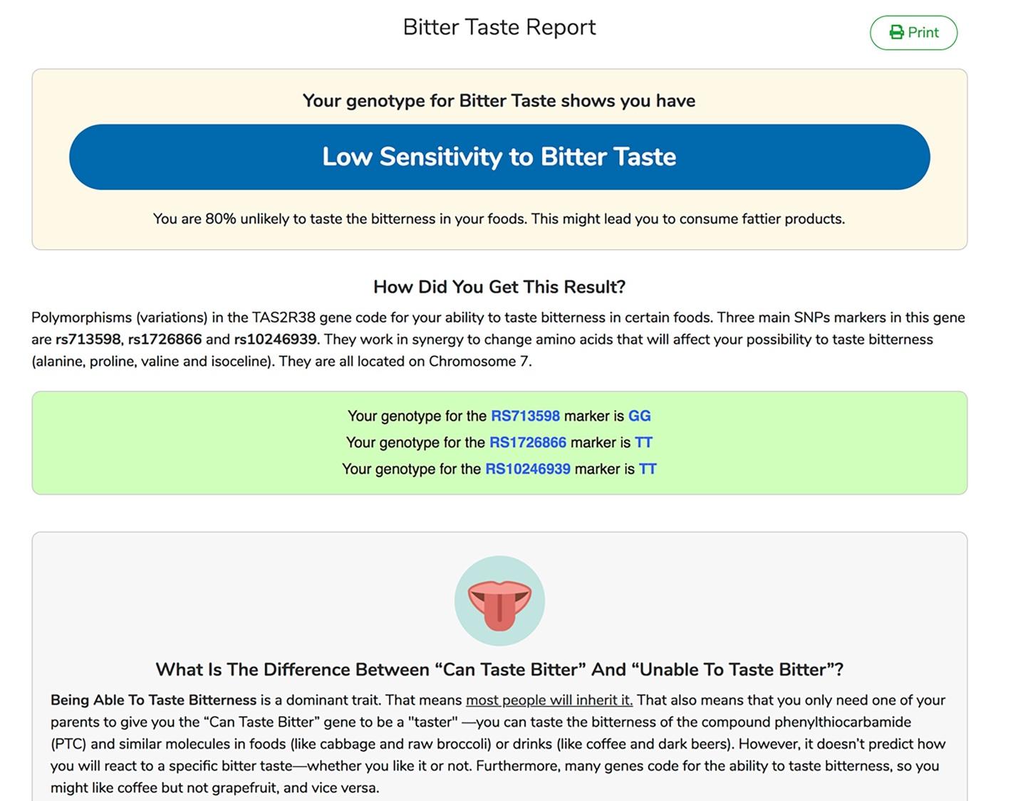 CRI Genetics Report