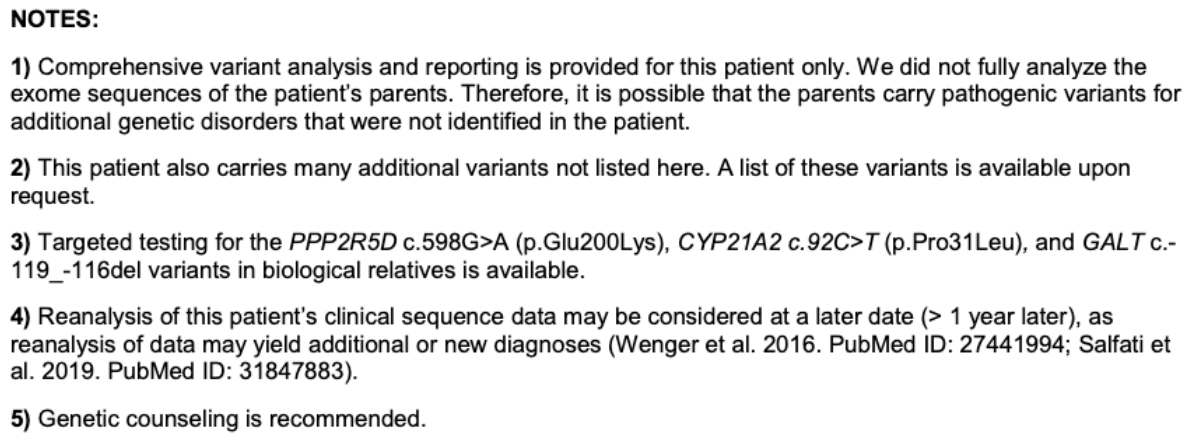 Prevention Genetics Laboratory Notes