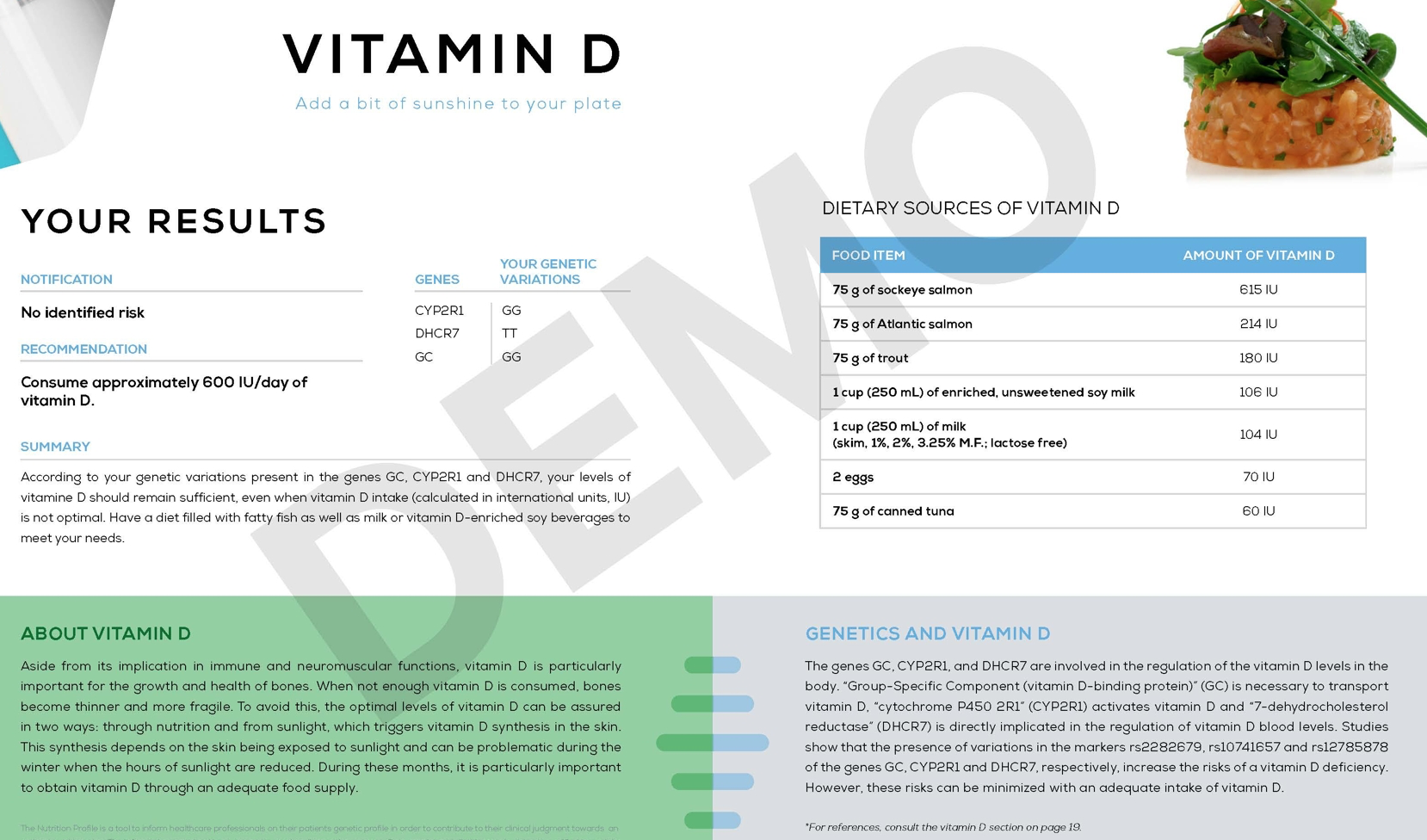 BiogeniQ sample report