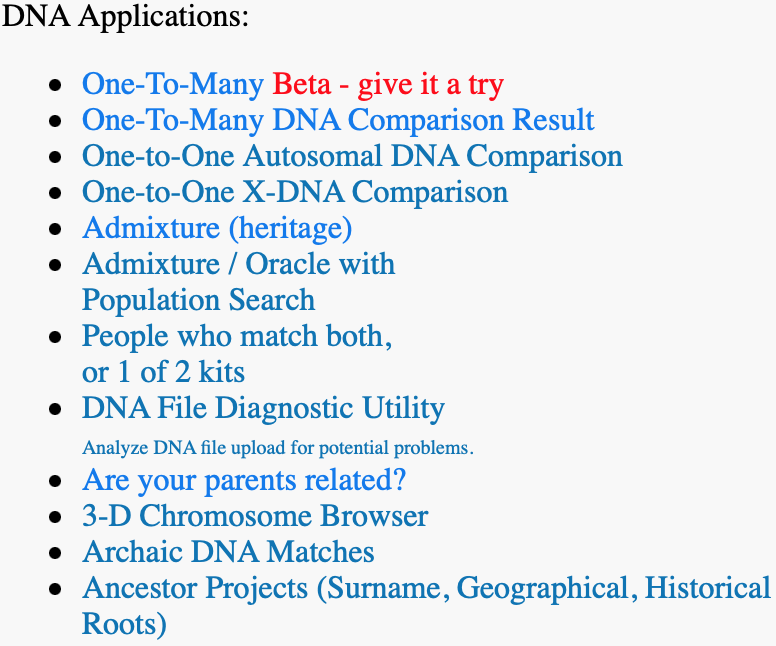 GEDmatch guide tools