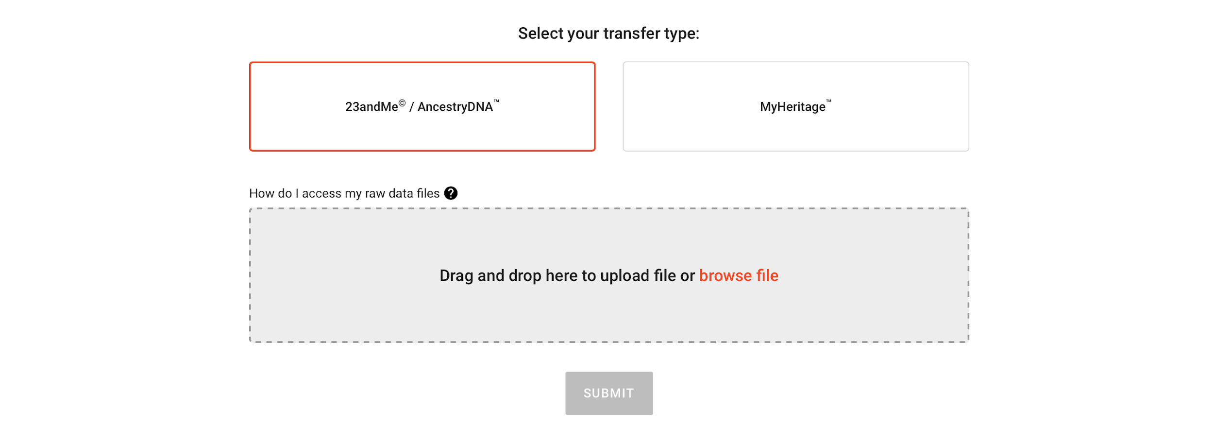 Transfer Ancestry DNA to FTDNA