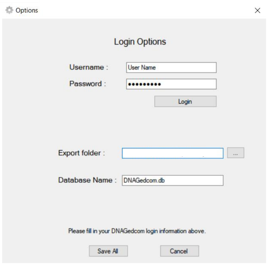 DNA Gedcom Login