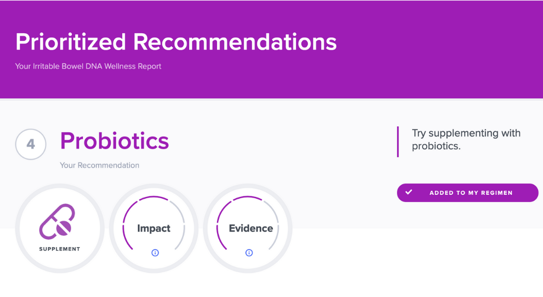 Probiotics for IBS DNA recommendations