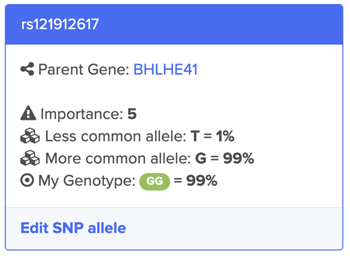 DEC2 gene genotype